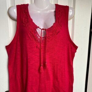 Joe Fresh Fuscia sleeveless top size Large